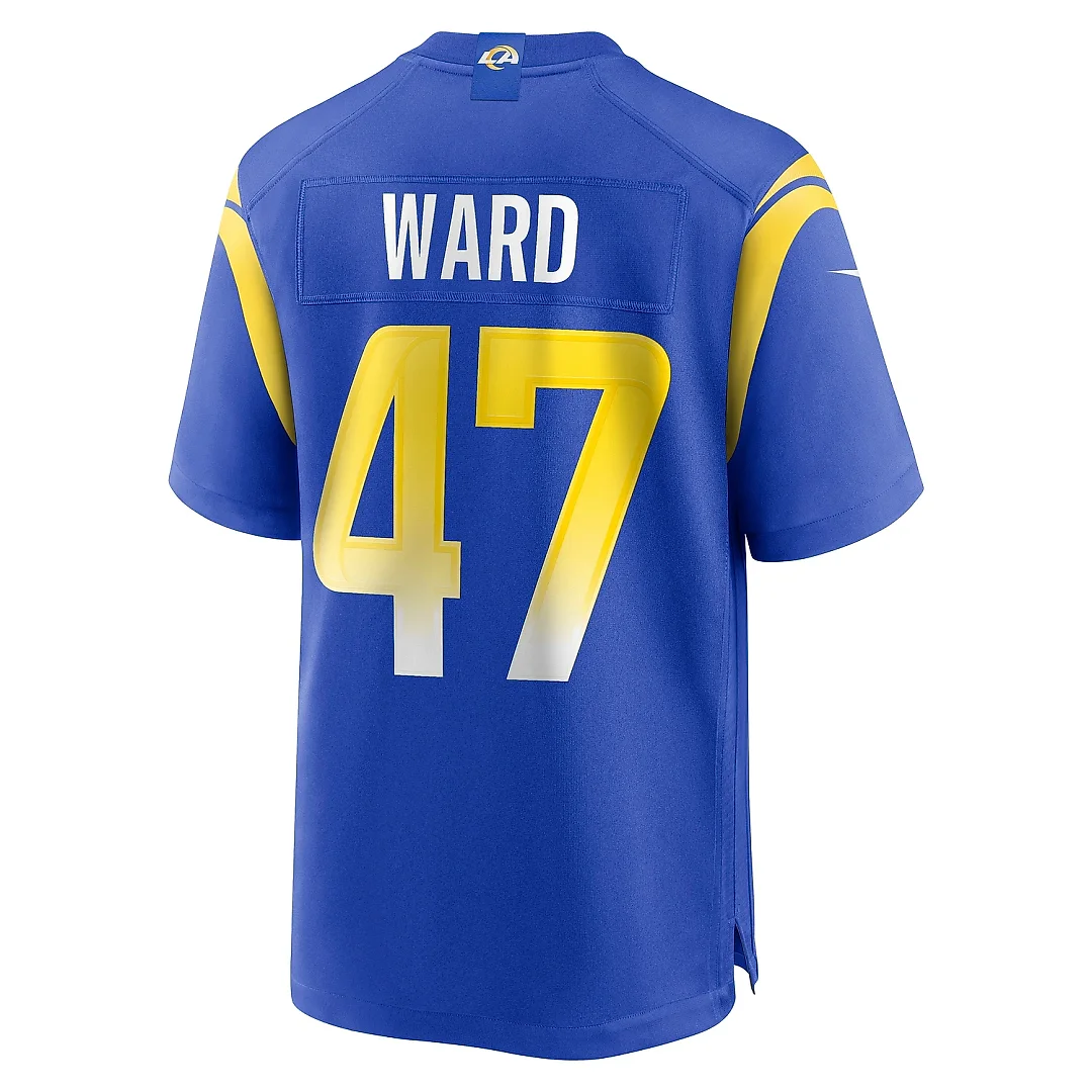 Zennovawear Men's Los Angeles Rams Alex Ward Royal Home Game Jersey
