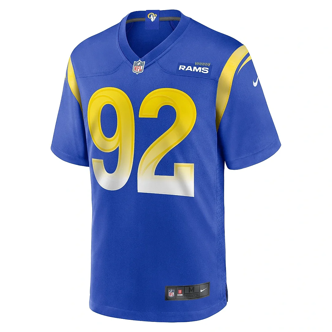 Zennovawear Men's Los Angeles Rams Anthony Goodlow Royal Game Jersey