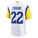Zennovawear Men's Los Angeles Rams Blake Corum White Game Jersey