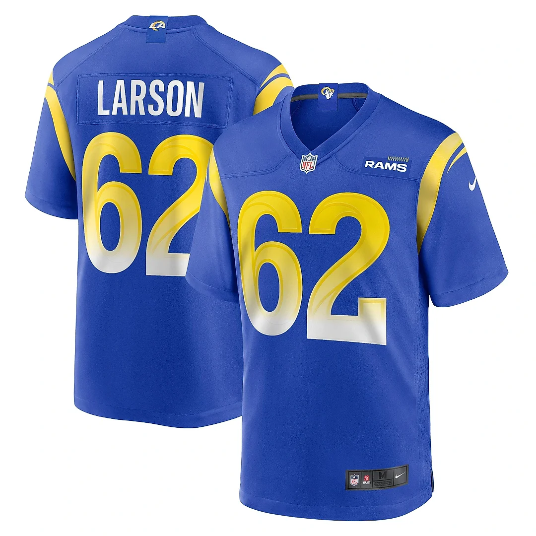 Zennovawear Men's Los Angeles Rams Blake Larson Royal Game Jersey