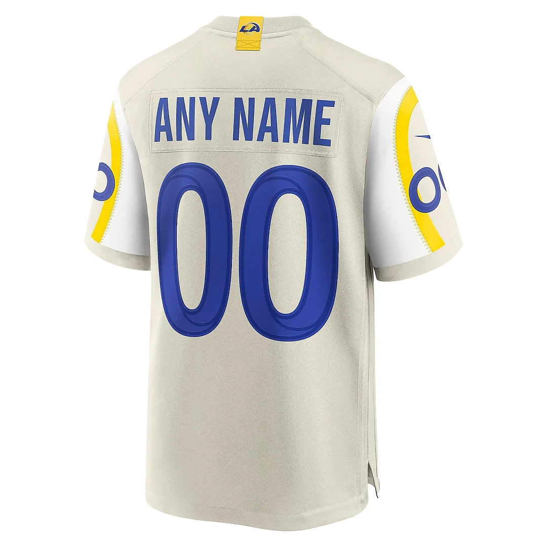 Zennovawear Men's Los Angeles Rams Bone Custom Game Jersey