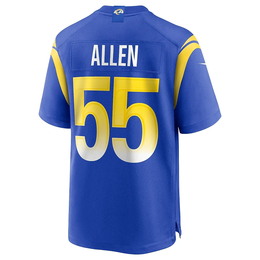 Zennovawear Men's Los Angeles Rams Brian Allen Royal Game Jersey