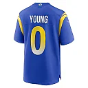 Zennovawear Men's Los Angeles Rams Byron Young Royal Home Game Jersey
