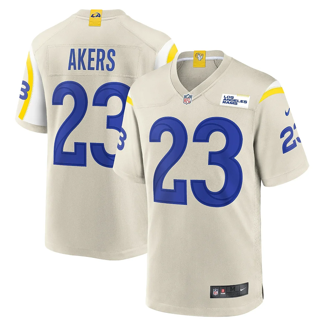 Zennovawear Men's Los Angeles Rams Cam Akers Bone Game Jersey