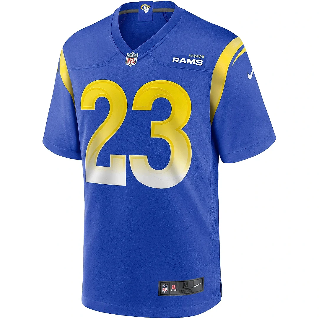 Zennovawear Men's Los Angeles Rams Cam Akers Royal Game Player Jersey