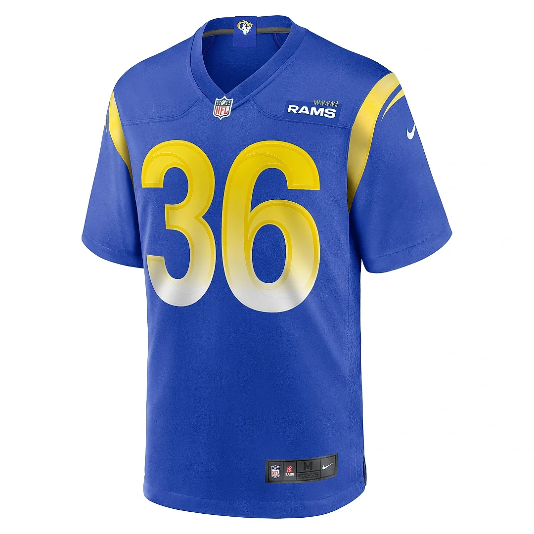 Zennovawear Men's Los Angeles Rams Charles Woods Royal Game Jersey