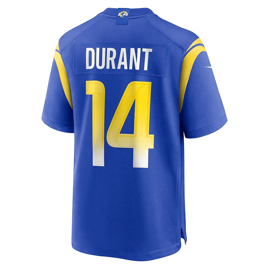 Zennovawear Men's Los Angeles Rams Cobie Durant Royal Game Player Jersey