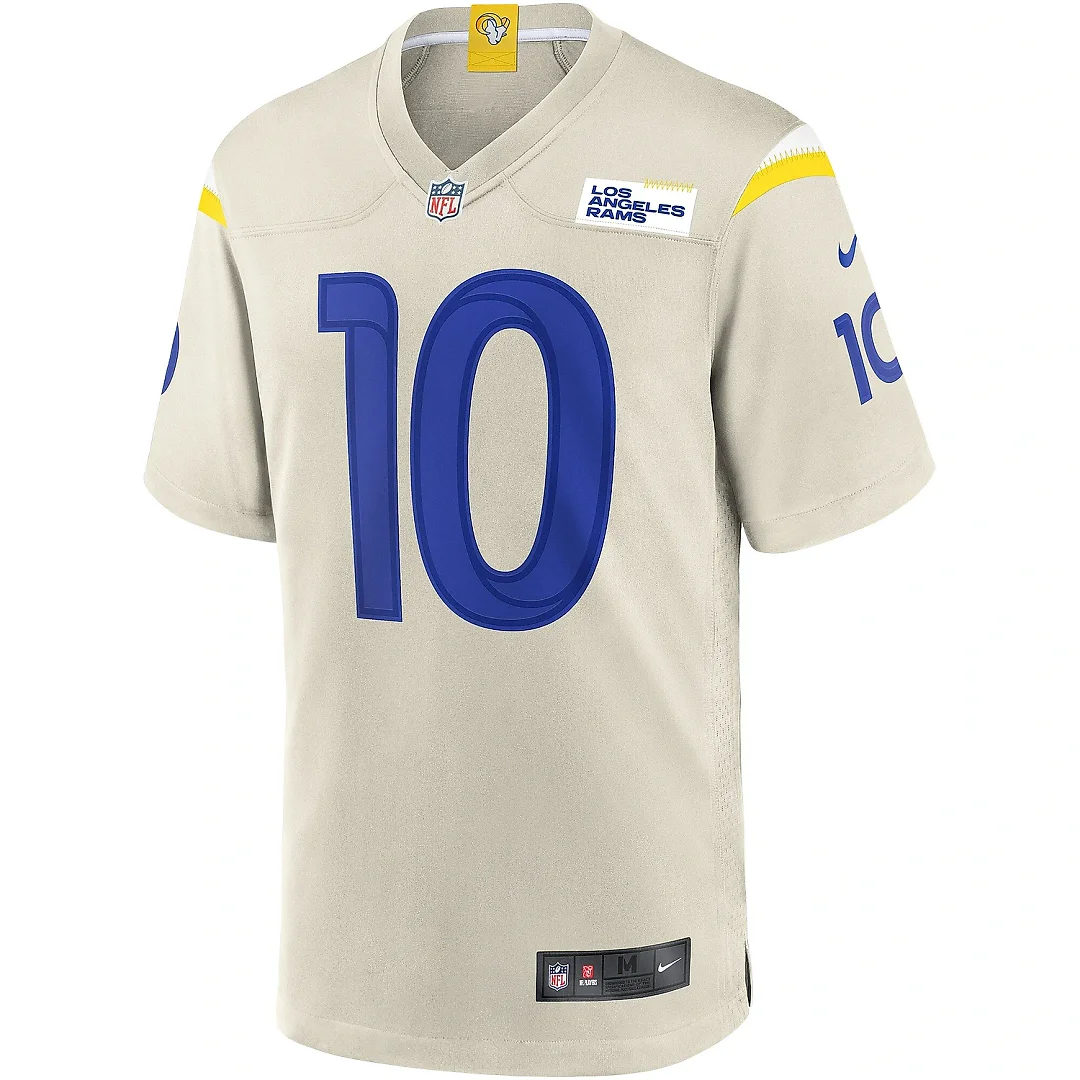 Zennovawear Men's Los Angeles Rams Cooper Kupp Bone Player Game Jersey