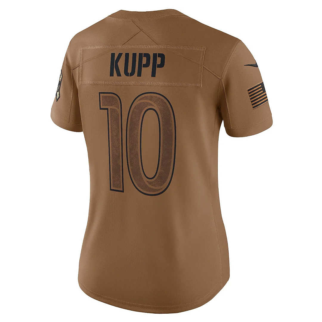 Zennovawear Men's Los Angeles Rams Cooper Kupp Brown Salute To Service Limited Jersey