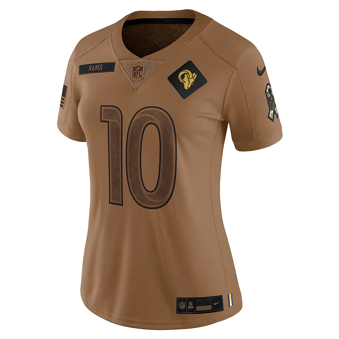 Zennovawear Men's Los Angeles Rams Cooper Kupp Brown Salute To Service Limited Jersey
