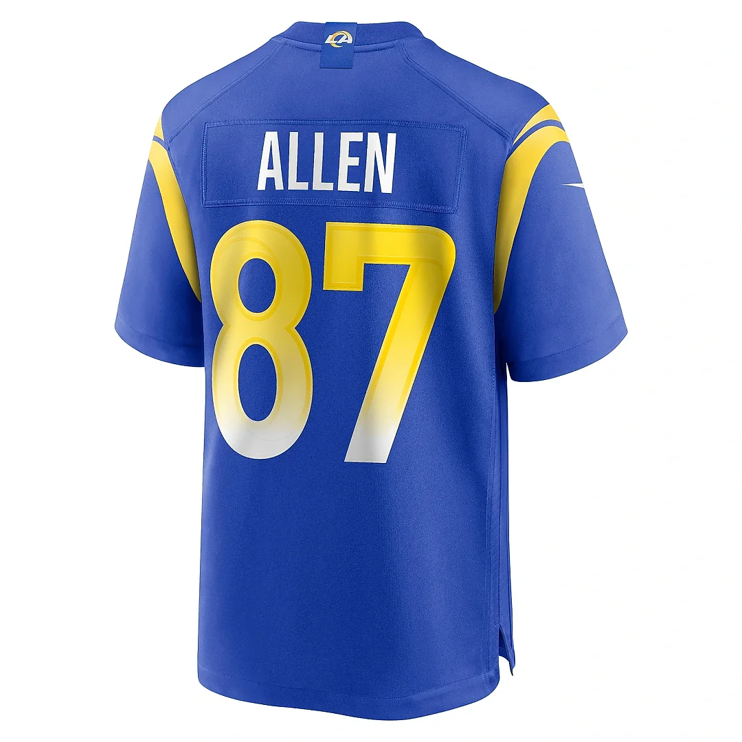 Zennovawear Men's Los Angeles Rams Davis Allen Royal Home Game Jersey