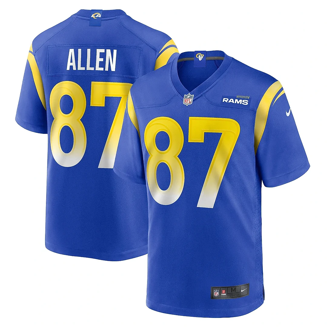 Zennovawear Men's Los Angeles Rams Davis Allen Royal Home Game Jersey