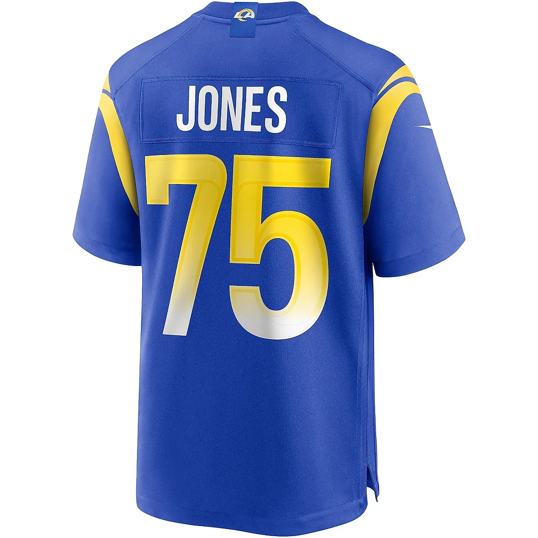 Zennovawear Men's Los Angeles Rams Deacon Jones Royal Game Retired Player Jersey