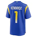 Zennovawear Men's Los Angeles Rams Derion Kendrick Royal Home Game Jersey