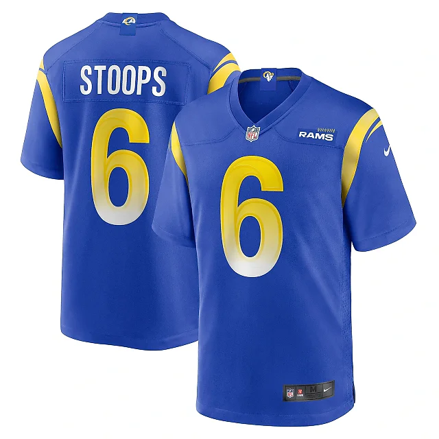 Zennovawear Men's Los Angeles Rams Drake Stoops Royal Game Jersey