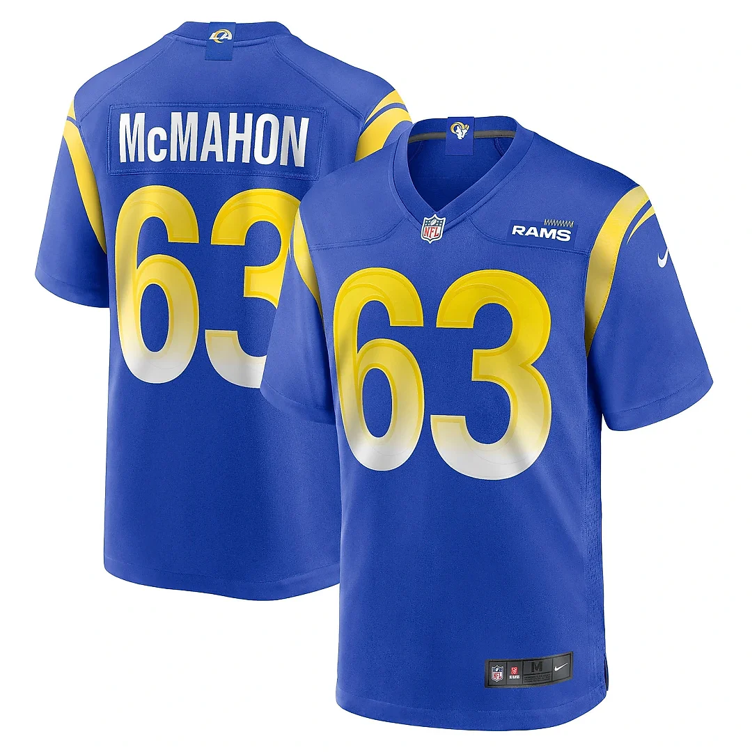Zennovawear Men's Los Angeles Rams Dylan McMahon Royal Team Game Jersey