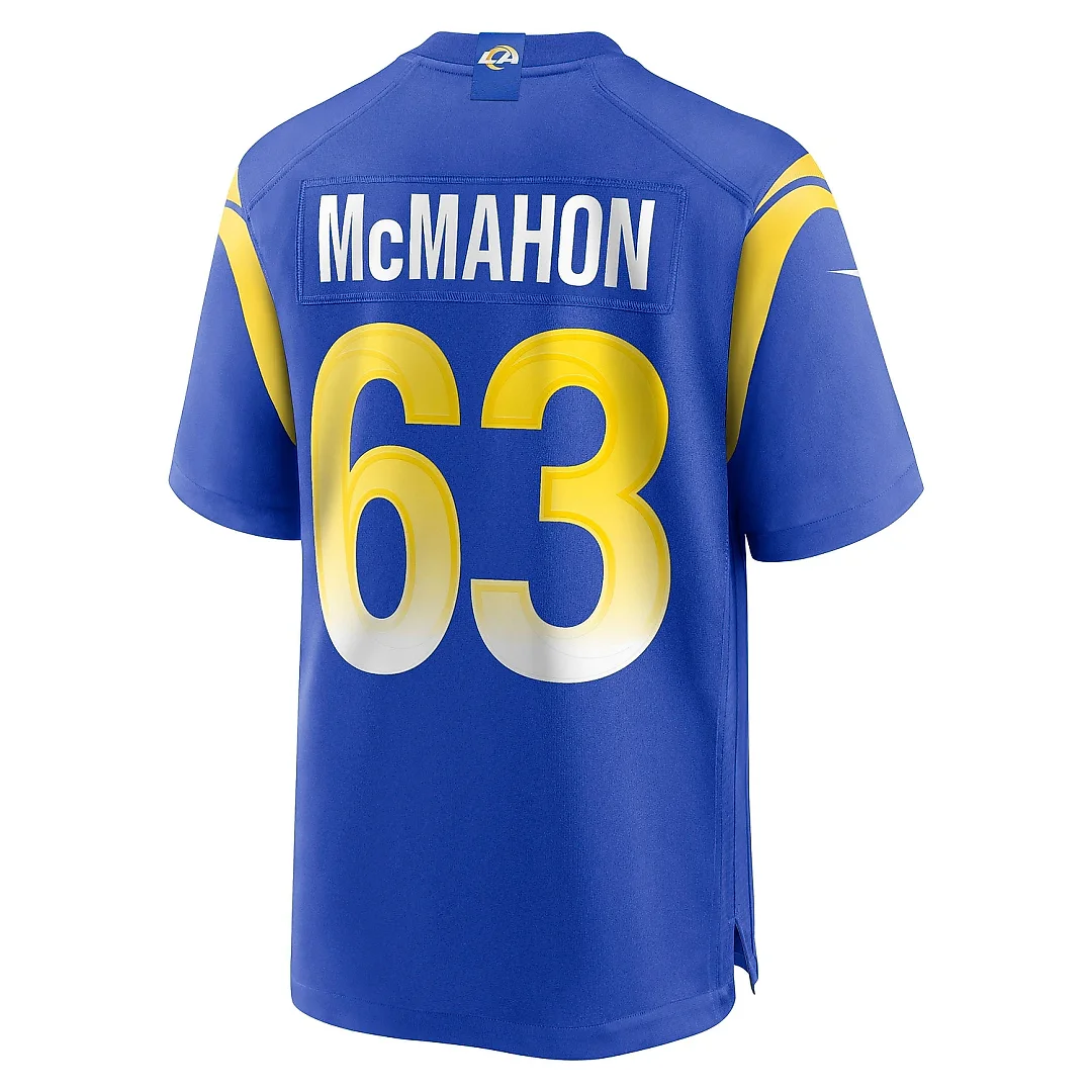 Zennovawear Men's Los Angeles Rams Dylan McMahon Royal Team Game Jersey