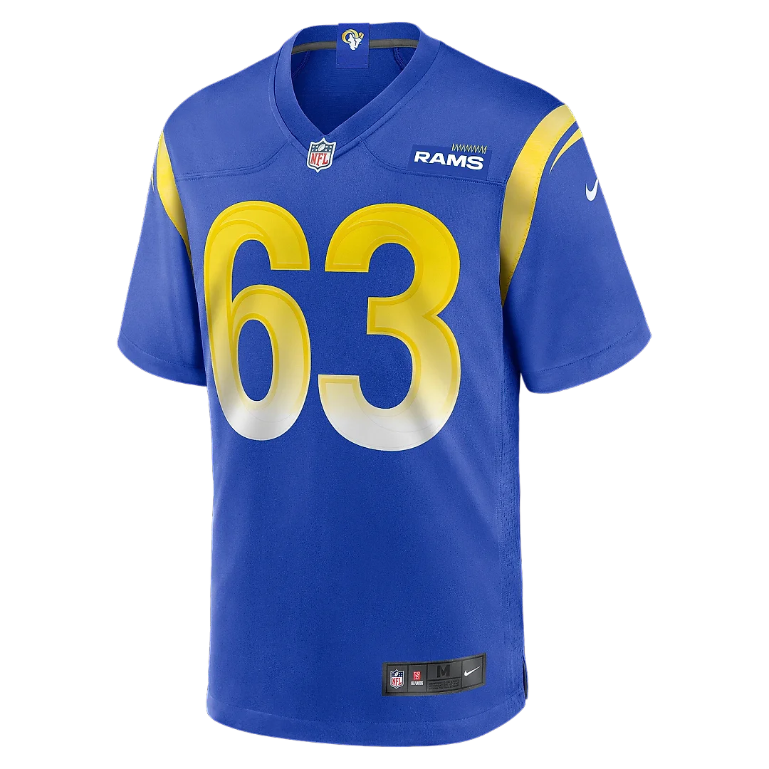 Zennovawear Men's Los Angeles Rams Grant Miller Royal Game Jersey