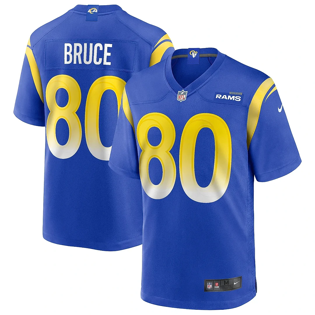 Zennovawear Men's Los Angeles Rams Isaac Bruce Royal Game Retired Player Jersey