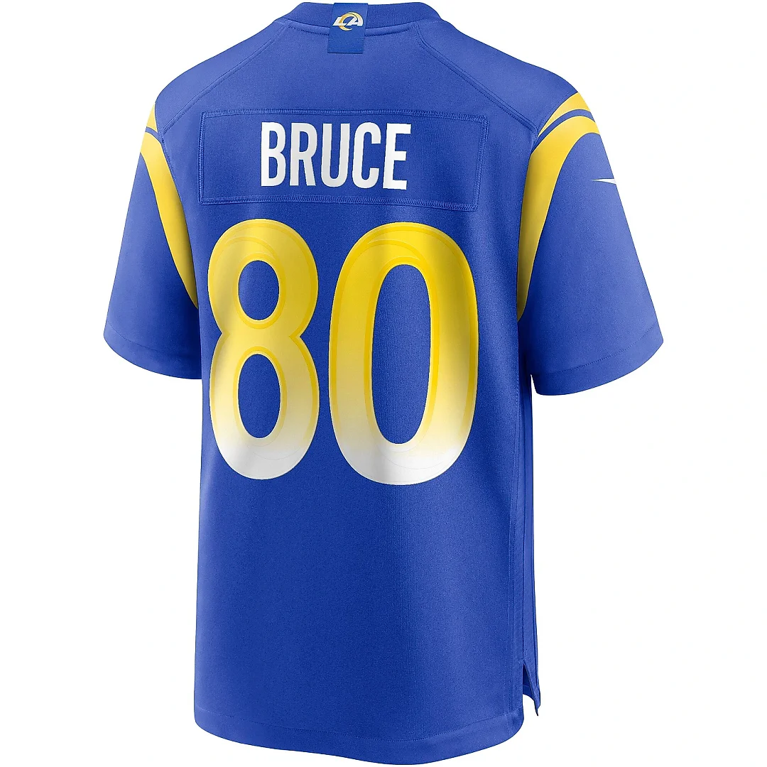 Zennovawear Men's Los Angeles Rams Isaac Bruce Royal Game Retired Player Jersey