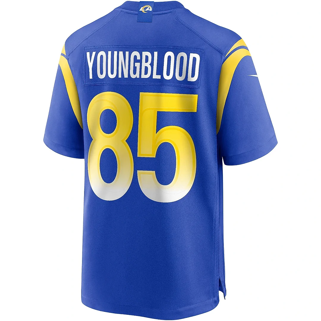 Zennovawear Men's Los Angeles Rams Jack Youngblood Royal Game Retired Player Jersey