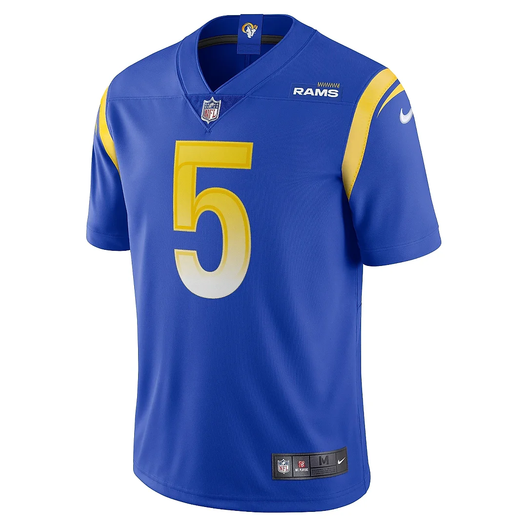 Zennovawear Men's Los Angeles Rams Jalen Ramsey Royal Team Vapor Limited Jersey