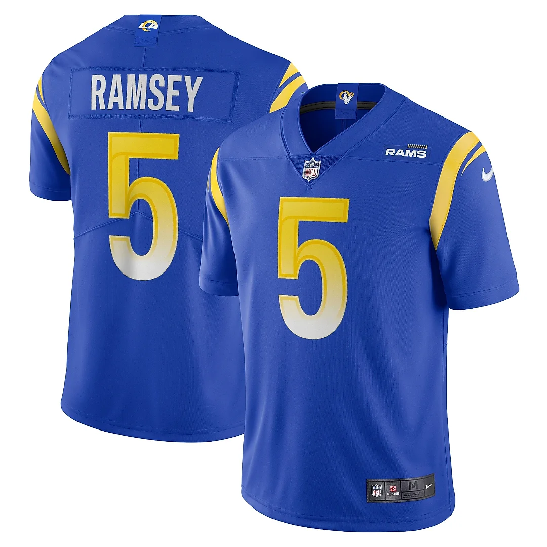 Zennovawear Men's Los Angeles Rams Jalen Ramsey Royal Team Vapor Limited Jersey