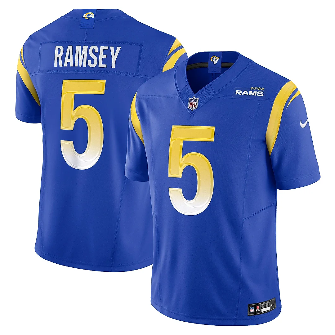 Zennovawear Men's Los Angeles Rams Jalen Ramsey Royal Vapor F.U.S.E. Limited Jersey