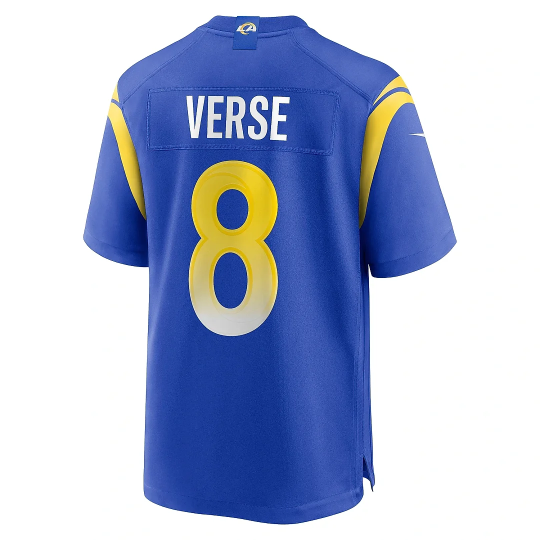 Zennovawear Men's Los Angeles Rams Jared Verse Royal Player Game Jersey