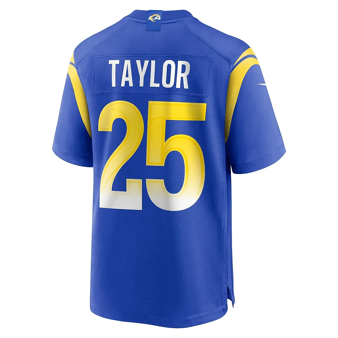 Zennovawear Men's Los Angeles Rams Jason Taylor Royal Team Game Jersey