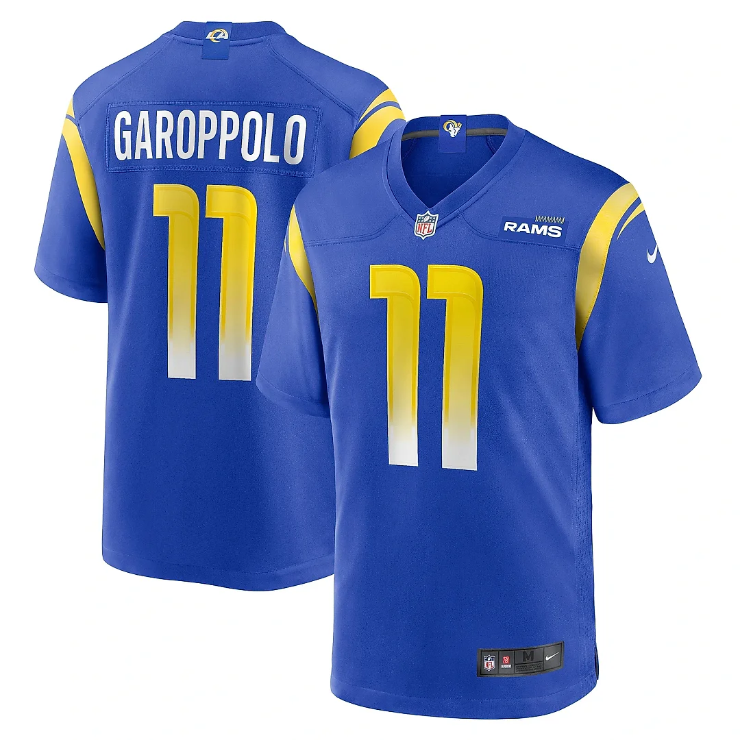 Zennovawear Men's Los Angeles Rams Jimmy Garoppolo Royal Game Jersey