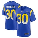 Zennovawear Men's Los Angeles Rams Josh Wallace Royal Game Jersey