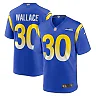 Zennovawear Men's Los Angeles Rams Josh Wallace Royal Game Jersey