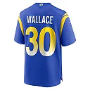 Zennovawear Men's Los Angeles Rams Josh Wallace Royal Game Jersey