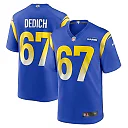 Zennovawear Men's Los Angeles Rams Justin Dedich Royal Game Jersey