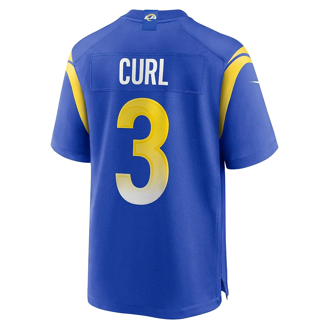 Zennovawear Men's Los Angeles Rams Kamren Curl Royal Game Jersey