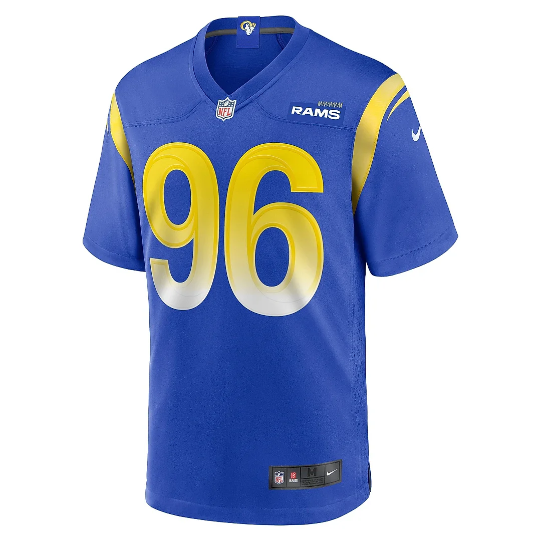 Zennovawear Men's Los Angeles Rams Keir Thomas Royal Game Player Jersey