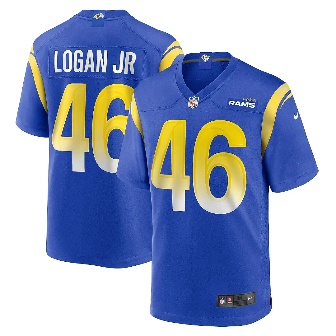 Zennovawear Men's Los Angeles Rams Kenny Logan Jr. Royal Game Jersey