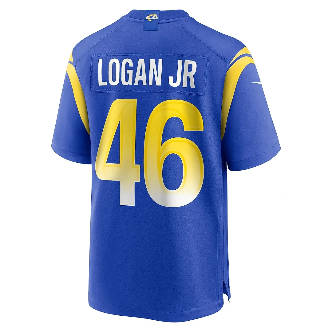 Zennovawear Men's Los Angeles Rams Kenny Logan Jr. Royal Game Jersey