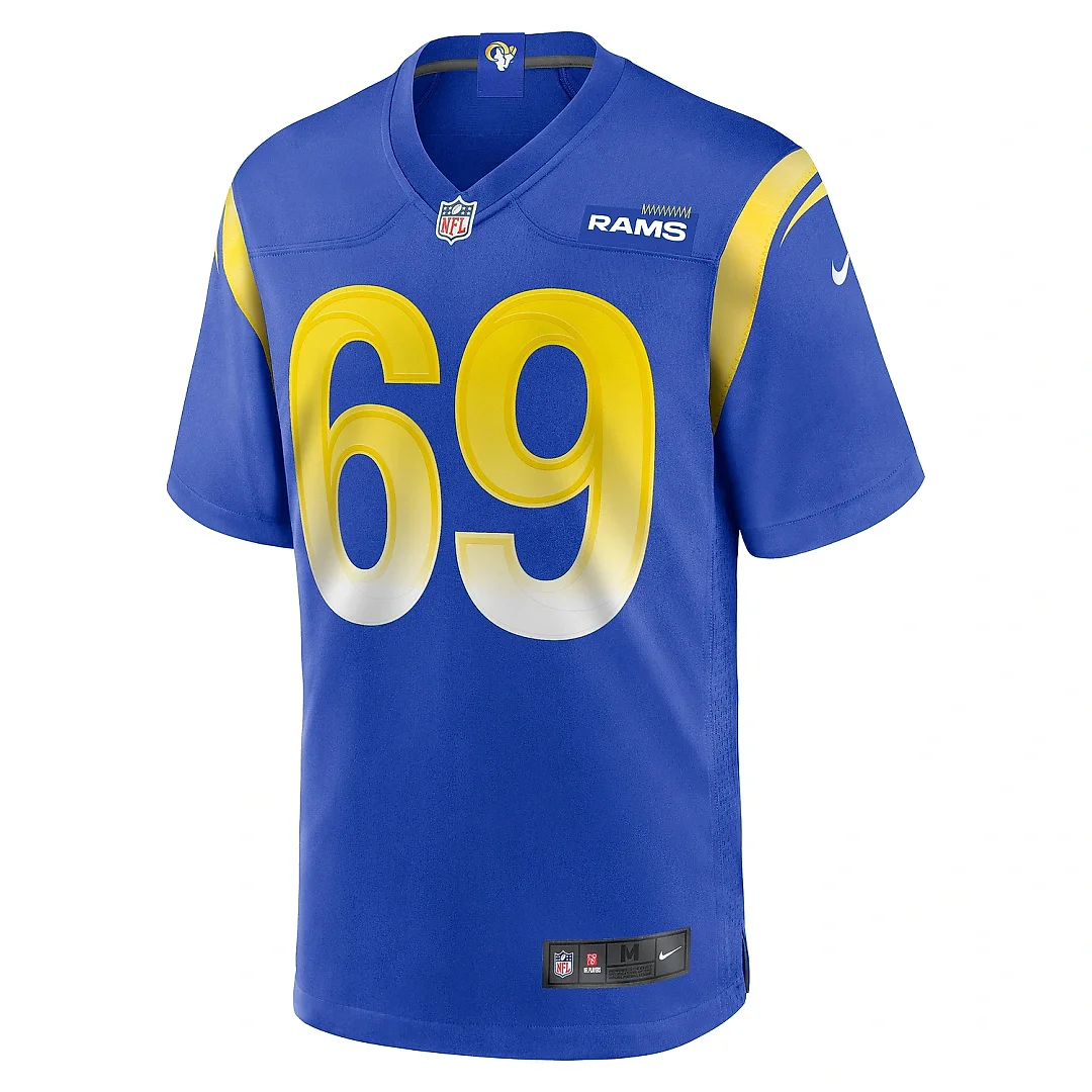 Zennovawear Men's Los Angeles Rams Kevin Dotson Royal Game Jersey