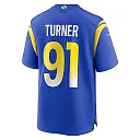 Zennovawear Men's Los Angeles Rams Kobie Turner Royal Home Game Jersey