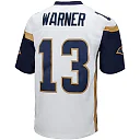 Zennovawear Men's Los Angeles Rams Kurt Warner Mitchell & Ness White Big & Tall 2001 Retired Player Jersey