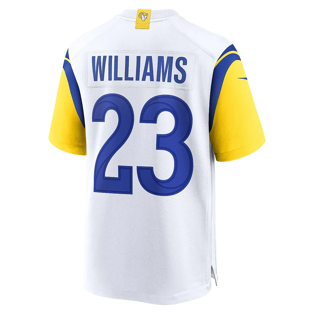 Zennovawear Men's Los Angeles Rams Kyren Williams White Game Jersey