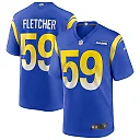 Zennovawear Men's Los Angeles Rams London Fletcher Royal Game Retired Player Jersey