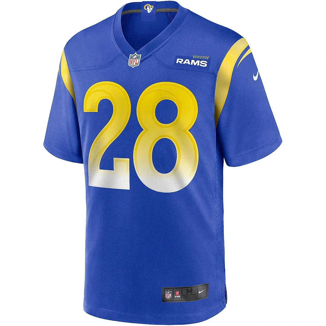 Zennovawear Men's Los Angeles Rams Marshall Faulk Royal Game Retired Player Jersey