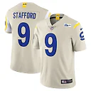 Zennovawear Men's Los Angeles Rams Matthew Stafford Bone Vapor Limited Jersey