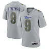 Zennovawear Men's Los Angeles Rams Matthew Stafford Gray Atmosphere Fashion Game Jersey