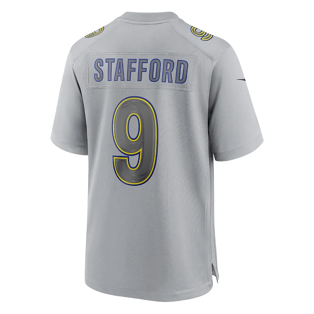 Zennovawear Men's Los Angeles Rams Matthew Stafford Gray Atmosphere Fashion Game Jersey