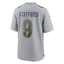 Zennovawear Men's Los Angeles Rams Matthew Stafford Gray Atmosphere Fashion Game Jersey