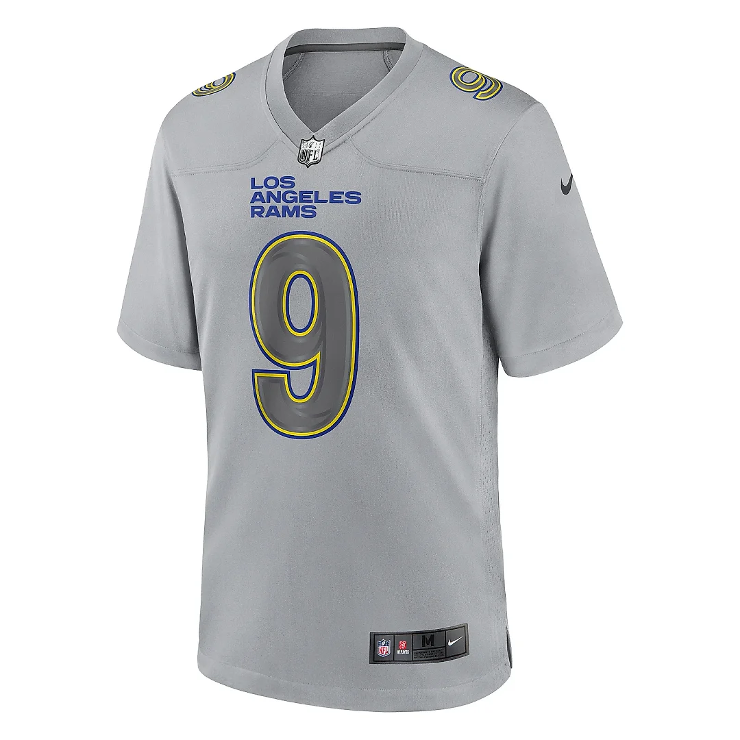 Zennovawear Men's Los Angeles Rams Matthew Stafford Gray Atmosphere Fashion Game Jersey